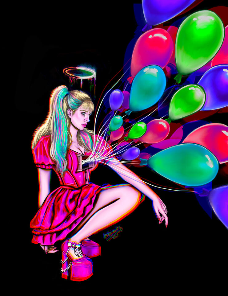 INNOCENCE (Lola Malla) Digital Art Illustration of a poem I wrote about growing up and losing your innocence.